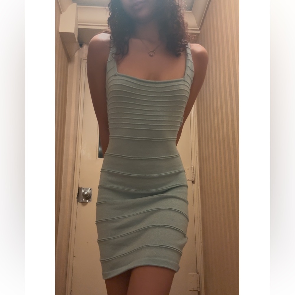 light blue sparkly prom dress backless